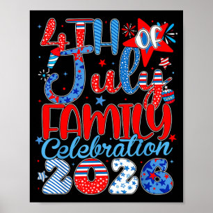 4. Juli Familienfeier 2026 patriotische Männer Poster
