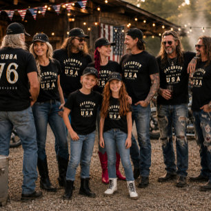 4. Juli Familienfotos Born To Ride Anpassen T-Shirt
