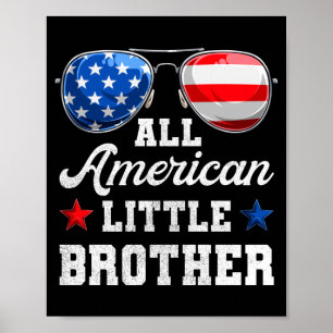 4. Juli Familienpassende amerikanische kleine Hemd Poster