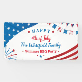 4. Juli FamilienSummer GRILLEN Red White Blue Part Banner