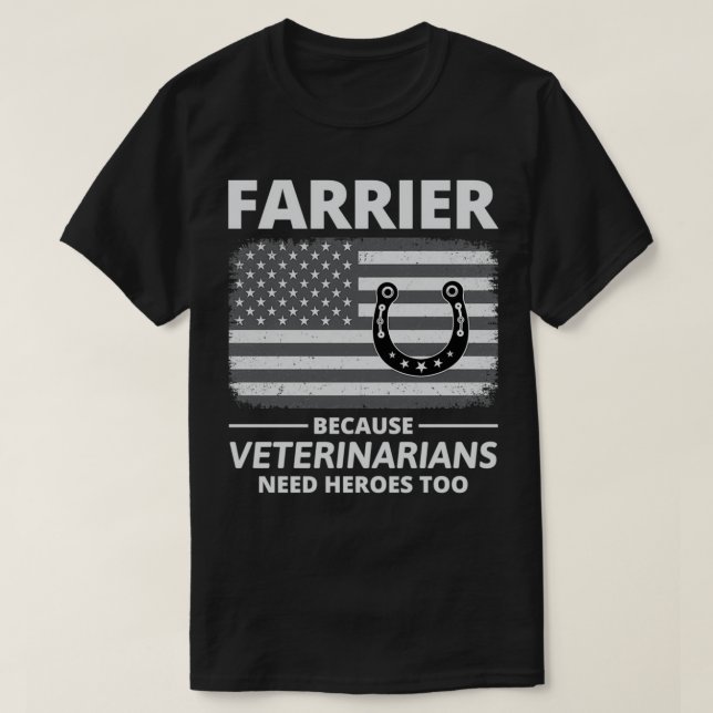 4. Juli Farrier American Flag Patriotic T T-Shirt (Design vorne)