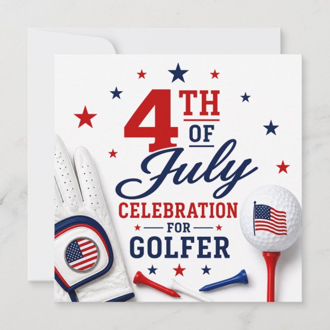 4. Juli-Feier für Golfer  Einladung (Vorderseite)