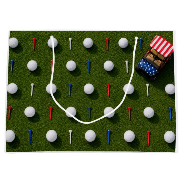 4. Juli-Feier für Golfer  Große Geschenktasche Geschenktüte (Vorderseite)