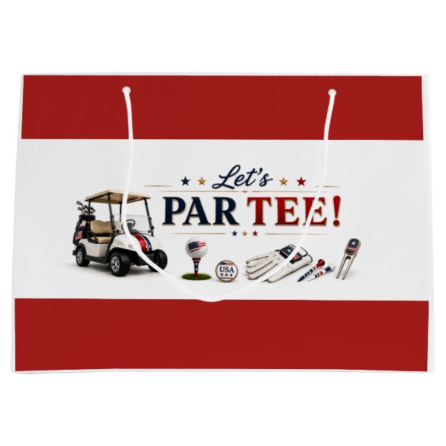 4. Juli-Feier für Golfer  Große Geschenktüte (Vorderseite)