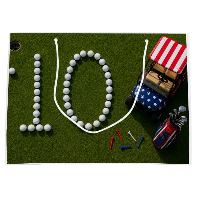 4. Juli-Feier für Golfer  Große Geschenktüte (Vorderseite)