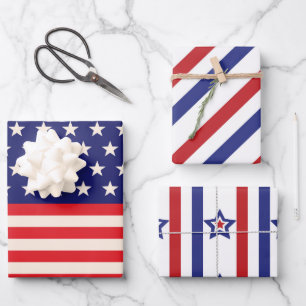 4. Juli-Feier Geschenkpapier Set