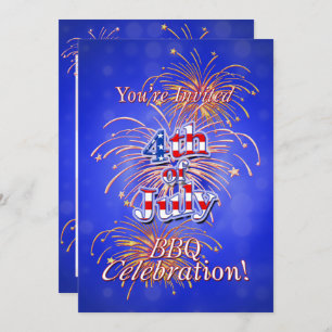 4. Juli Feier-Grill-Einladung Einladung
