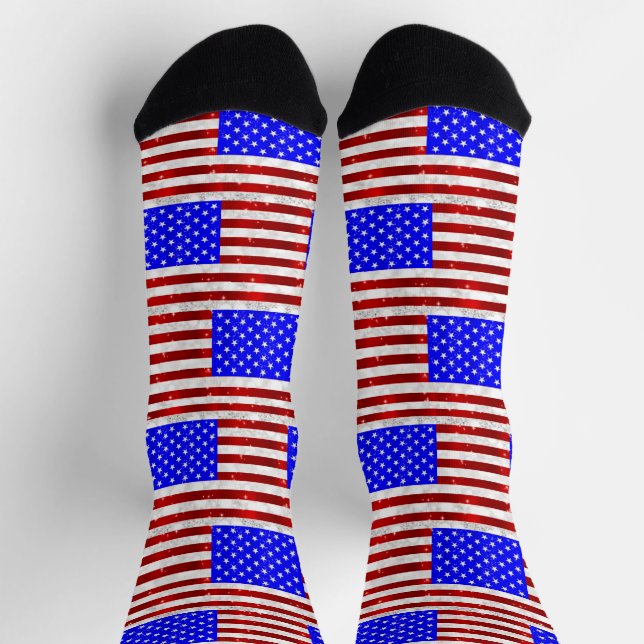 4. Juli Feier - US-Flagge Socken (Oben)