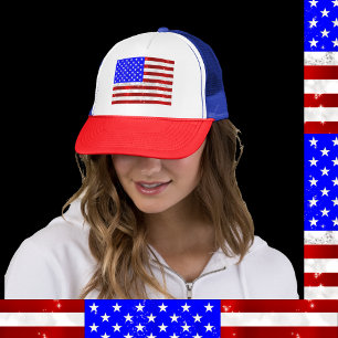 4. Juli-Feier - USA-Flagge Truckerkappe