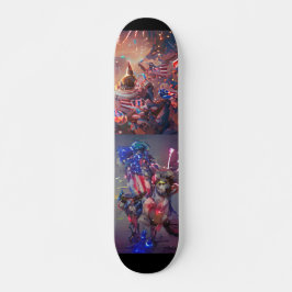 4. Juli feiern abstrakte Kunstfarbe Skateboard