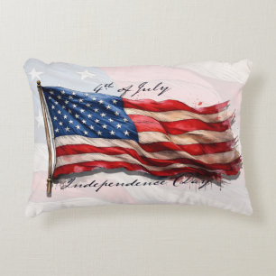 4. Juli - Feiern mit US-Flagge Dekokissen