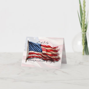 4. Juli - Feiern mit US-Flagge Karte