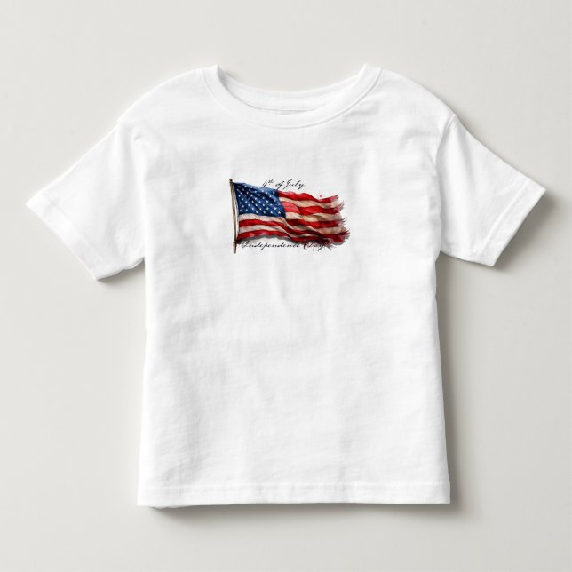 4. Juli - Feiern mit US-Flagge Kleinkind T-shirt (Vorderseite)