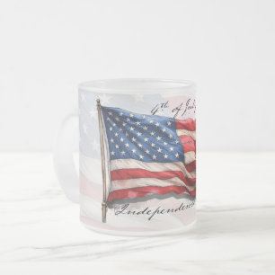 4. Juli - Feiern mit US-Flagge Mattglastasse