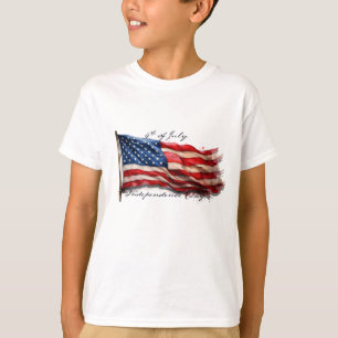 4. Juli – Feiern mit US-Flagge T-Shirt