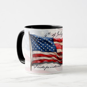 4. Juli - Feiern mit US-Flagge Tasse