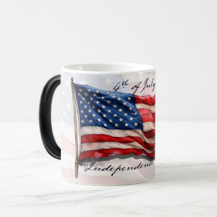 4. Juli - Feiern mit US-Flagge Verwandlungstasse