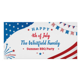 4. Juli Ferien Familie Sommerferien GRILLEN Party Poster