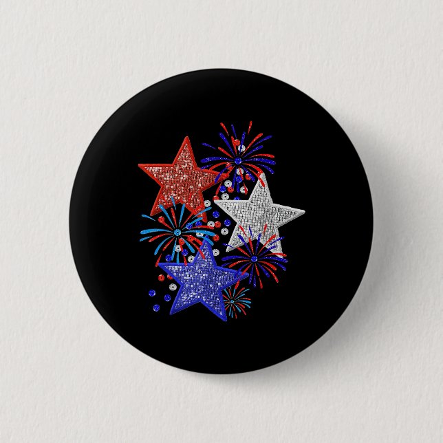 4. Juli Feuerwerk  Button (Vorderseite)