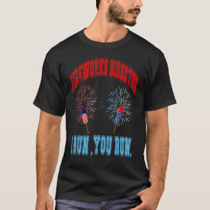 4. Juli Feuerwerk Direktor Ich leite Sie laufen Ki T-Shirt