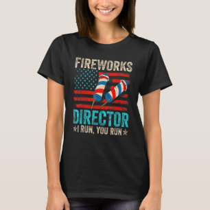 4. Juli Feuerwerk Direktor Ich leite Sie laufen Ki T-Shirt