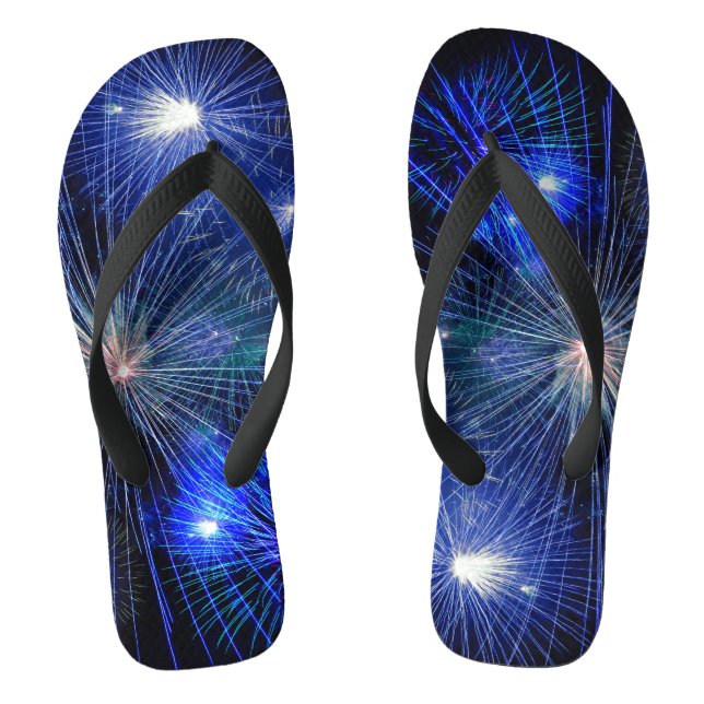 4. Juli Feuerwerk in Blue Hue Happy 4. Flip Flops (Fußbett)