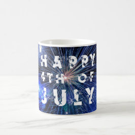 4. Juli Feuerwerk in Blue Independence Day Kaffeetasse