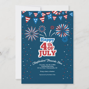 4. Juli Feuerwerk in der Nachbarschaft Einladung