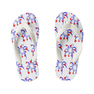 4. Juli Feuerwerk Kinder Flip Flops