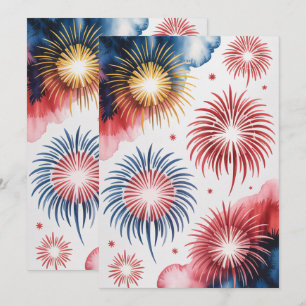 4. Juli Feuerwerk   Patriotische Kunst Ankündigung