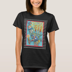 4. JULI FEUERWERK ROBOTER, STEAMPUNK T-SHIRT Schwa