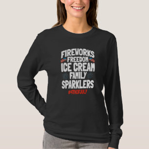 4. Juli Feuerwerk Techniker Eiscreme Amerikaner T-Shirt
