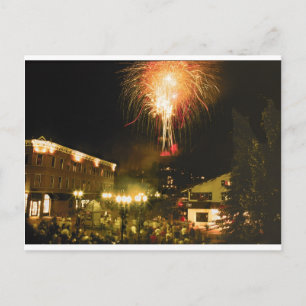 4. Juli Fireworks Aspen CO Postkarte