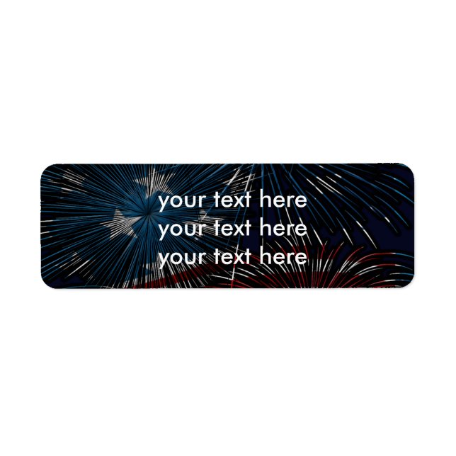 4. Juli Fireworks Burst Address Labels (Vorne)