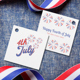 4. Juli Fireworks Gefallen Tags Geschenkanhänger