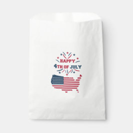 4. Juli Fireworks USA Red White Blue Flag Geschenktütchen