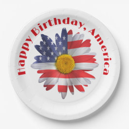 4. Juli Flag Daisy Pappteller