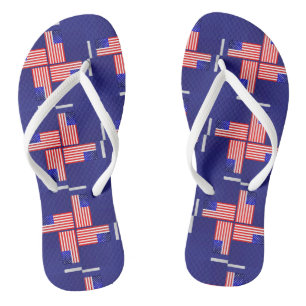 4. Juli FLAG Muster Flip Flops