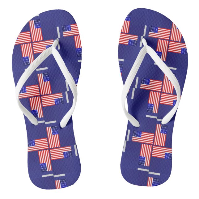 4. Juli FLAG Muster Flip Flops (Fußbett)