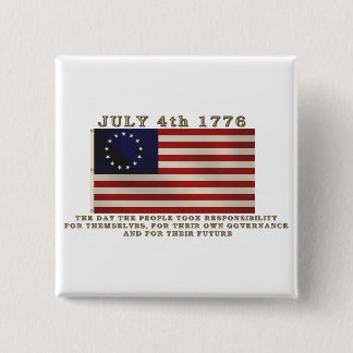 4. Juli Flagge Button