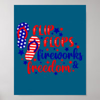 4. Juli Flip Flops Feuerwerk &amp; Freiheit