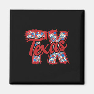 4. Juli Florale Coquette Texas Trendige Mädchenhaf Magnet