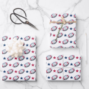 4. Juli Football Geschenkpapier Set