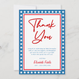 4. Juli Foto Babydusche Dankeskarte