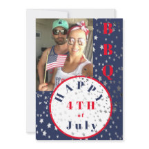 4. Juli Foto Red White Blue Stars GRILLEN