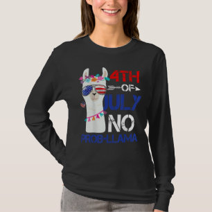 4. Juli Frauen Keine Prob Llama USA Flagge für Män T-Shirt