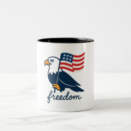 4. Juli Freedom Tasse mit American Flag & Bald