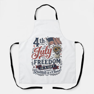 4. Juli Freiheitsdank Vintage-Shirt-Design Schürze