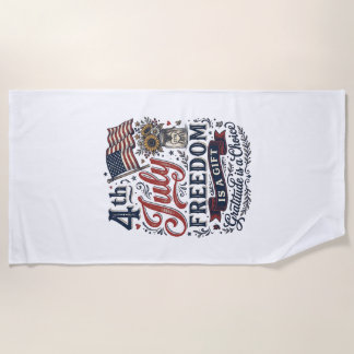 4. Juli Freiheitsdank Vintage-Shirt-Design Strandtuch