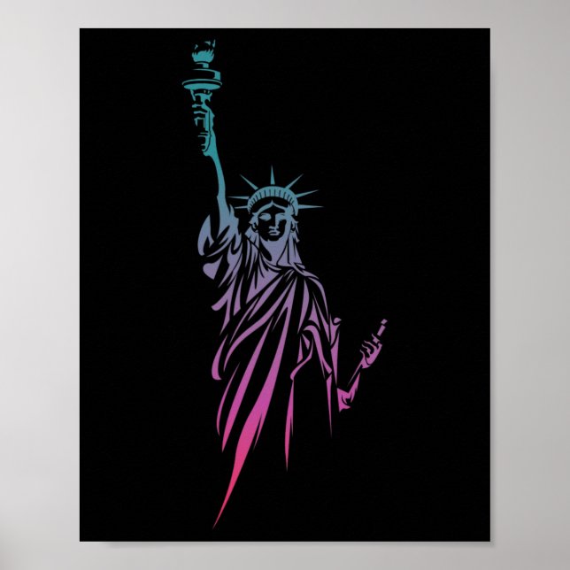 4. Juli Freiheitsstatue Poster (Vorne)